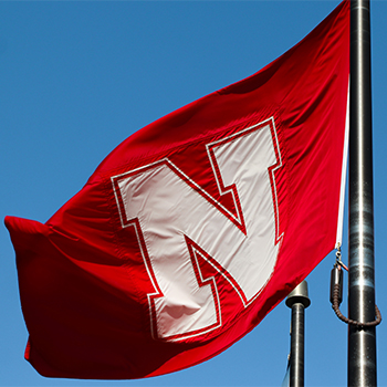 UNL Flag in Sky